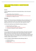 HIST 410N FINAL 1&comma; 2&comma; 3 & 4 -QUESTIONS AND ANSWERS 