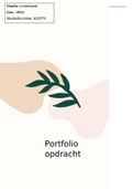 Portfolio opdracht OWE 4 zorg in de keten - volledig 
