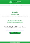 1Z0-1059-20 Dumps - Pass with Latest Oracle 1Z0-1059-20 Exam Dumps