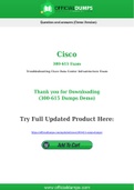 300-615 Dumps - Pass with Latest Cisco 300-615 Exam Dumps