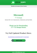 77-731 Dumps - Pass with Latest Microsoft 77-731 Exam Dumps
