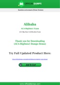 ACA-BigData1 Dumps - Pass with Latest Alibaba ACA-BigData1 Exam Dumps