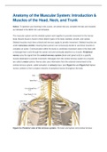 BIOD 151 a&p module 5;Module 5: Review Questions Anatomy of the Muscular system: Introduction & Muscles of the Head, Neck and Trunk(Latest update)