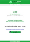CFE-Investigation Dumps - Pass with Latest ACFE CFE-Investigation Exam Dumps