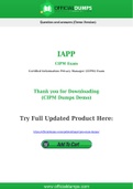 CIPM Dumps - Pass with Latest IAPP CIPM Exam Dumps