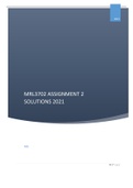 MRL3702 ASSIGNMENT 2 SOLUTIONS 2021