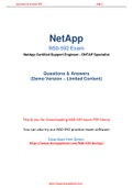 Netapp NS0-592 Dumps Easily Available In PDF Format