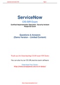ServiceNow CIS-SIR Dumps Easily Available In PDF Format