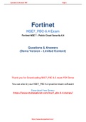 Fortinet NSE7_PBC-6.4 Dumps Easily Available In PDF Format