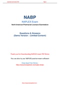 NABP NAPLEX Dumps Easily Available In PDF Format