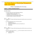 Test-Bank-Business-Marketing-Management-B2B-11th-Edition &lpar;All Chapters Covered With Latest Solutions &rpar; VERIFIED