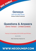 Reliable And Updated Genesys GCP-GC-REP Dumps PDF