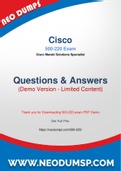 Reliable And Updated Cisco 500-220 Dumps PDF