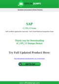 C_CPI_13 Dumps - Pass with Latest SAP C_CPI_13 Exam Dumps