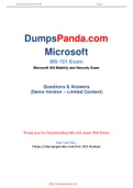  New Reliable and Realistic Microsoft MS-101 Dumps