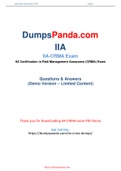 New Reliable and Realistic IIA IIA-CRMA Dumps