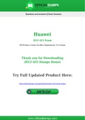 H12-425 Dumps - Pass with Latest Huawei H12-425 Exam Dumps