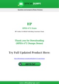 HPE6-A72 Dumps - Pass with Latest HP HPE6-A72 Exam Dumps