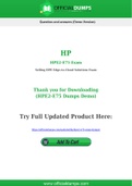 HPE2-E75 Dumps - Pass with Latest HP HPE2-E75 Exam Dumps
