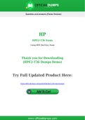 HPE2-T36 Dumps - Pass with Latest HP HPE2-T36 Exam Dumps