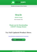 1Z0-071 Dumps - Pass with Latest Oracle 1Z0-071 Exam Dumps