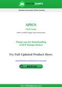 CSCP Dumps - Pass with Latest APICS CSCP Exam Dumps