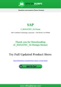 C&lowbar;HANATEC&lowbar;16 Dumps - Pass with Latest SAP C&lowbar;HANATEC&lowbar;16 Exam Dumps