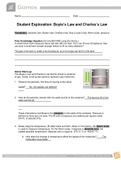 Gizmo Boyle & Charles Law Student Lab Sheet Question And Answers