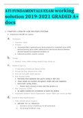 ATI FUNDAMENTALS EXAM working solution 2019-2021 GRADED A&plus; docs 