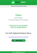 010-151 Dumps - Pass with Latest Cisco 010-151 Exam Dumps