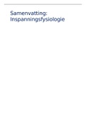 Samenvatting Inspanningsfysiologie (Z25760) Sport en Bewegen Thomas more, onderdeel Inspanningsfysiologie (handboek: Inspannings- en sportfysiologie)