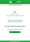 HPE6-A41 Dumps - Pass with Latest HP HPE6-A41 Exam Dumps