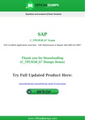 C_TPLM30_67 Dumps - Pass with Latest SAP C_TPLM30_67 Exam Dumps