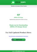 HPE6-A70 Dumps - Pass with Latest HP HPE6-A70 Exam Dumps