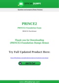 PRINCE2-Foundation Dumps - Pass with Latest PRINCE2-Foundation Exam Dumps