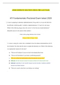 ATI Fundamentals Proctored Exam | Questions and Answers with Rationales | Rated A | LATEST 2020/ 2021
