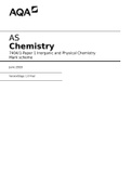 AQA AS Chemistry 7404/1-Paper 1 Inorganic and Physical Chemistry Mark scheme June 2018 Version/Stage: 1.0 Final