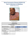 Novel Coronavirus Disease &lpar;COVID-19&rpar; Part II&colon; Admission to MedSurg SKINNY Reasoning&vert; John Taylor 68 Years Old