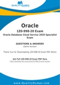 Oracle 1Z0-998-20 Dumps - Prepare Yourself For 1Z0-998-20 Exam