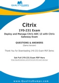 Citrix 1Y0-231 Dumps - Prepare Yourself For 1Y0-231 Exam