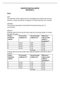Chemistry Prac Example Report