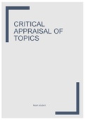 Critical appraisal of topics 