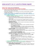 RNSG 2203 HIGH ACUITY CH 17 &colon; ACUTE STROKE INJURY&sol; All Correct Study Guide&comma; Download to Score A