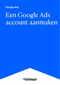 Een Google Ads account aanmaken en koppelen aan Google Analytics