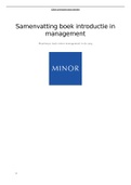 Samenvatting van het boek 'introductie in management' geschreven door Peter Thuis