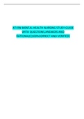 ATI RN MENTAL HEALTH NURSING STUDY GUIDE WITH QUESTIONS,ANSWERS AND RATIONALE{100%CORRECT AND VERIFIED} 2021
