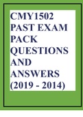 CMY1502 PAST EXAM PACK QUESTIONS AND ANSWERS (2019 - 2014)