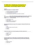 Exam &lpar;elaborations&rpar; Introduction to Information Technology  -IT 1500 Unit 1 Challenges Introduction to Information Technology -Sophia Course&period;