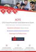 Valid [2021 New] ACFE CFE-Fraud-Prevention-and-Deterrence Exam Dumps