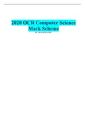 2020 OCR computer science mark scheme GRADE A